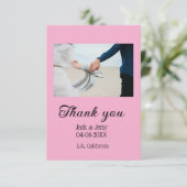 Vielen Dank, moderne einfache Hochzeitsnahrung Dankeskarte (Stehend Vorderseite)