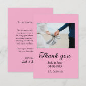 Vielen Dank, moderne einfache Hochzeitsnahrung Dankeskarte (Vorne/Hinten)