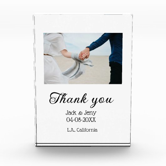 Vielen Dank, moderne einfache Hochzeitsnahrung Fotoblock (Vorderseite)