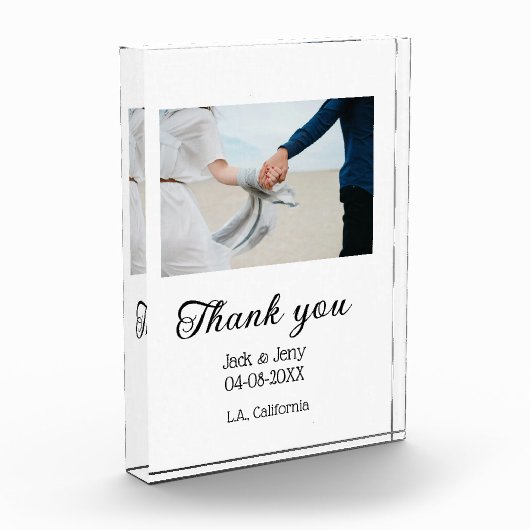 Vielen Dank, moderne einfache Hochzeitsnahrung Fotoblock (Links)