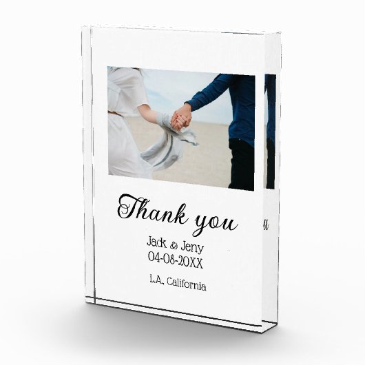 Vielen Dank, moderne einfache Hochzeitsnahrung Fotoblock (Rechts)