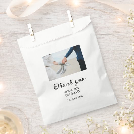 Vielen Dank, moderne einfache Hochzeitsnahrung Geschenktütchen (Ausgeschnitten)