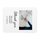 Vielen Dank, moderne einfache Hochzeitsnahrung Magnet (Horizontal)