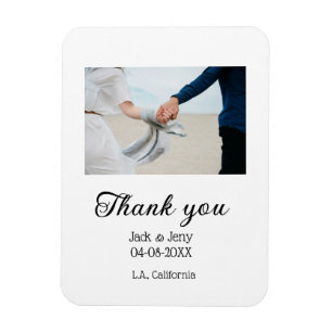 Vielen Dank, moderne einfache Hochzeitsnahrung Magnet