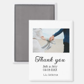 Vielen Dank, moderne einfache Hochzeitsnahrung Magnet (Vorderseite/Rückseite)