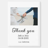 Vielen Dank, moderne einfache Hochzeitsnahrung Magnet (Vorderseite)