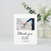 Vielen Dank, moderne einfache Hochzeitsnahrung Postkarte (Stehend Vorderseite)