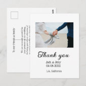 Vielen Dank, moderne einfache Hochzeitsnahrung Postkarte (Vorne/Hinten)