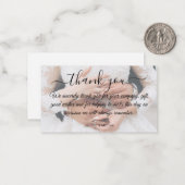 Vielen Dank, moderne handschriftliche Hochzeitsfot Mitteilungskarte (Vorderseite/Rückseite Beispiel)