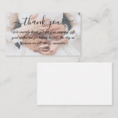 Vielen Dank, moderne handschriftliche Hochzeitsfot Mitteilungskarte (Vorne/Hinten)