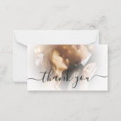 Vielen Dank moderne Hochzeit verblassten Foto Kart Mitteilungskarte (Vorderseite)