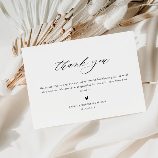 Vielen Dank | Moderne Hochzeitskarte Dankeskarte