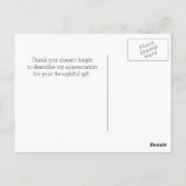 Vielen Dank, moderne Minze und weiße Worte Postkarte (Rückseite)