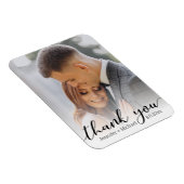 Vielen Dank, moderne schicke Handschrift, Hochzeit Magnet (Rechte Seite)