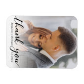 Vielen Dank, moderne schicke Handschrift, Hochzeit Magnet (Horizontal)