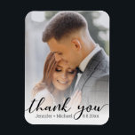 Vielen Dank, moderne schicke Handschrift, Hochzeit Magnet<br><div class="desc">Vielen Dank,  moderne schicke Handschrift,  Hochzeitsschrift Foto-Brauch</div>