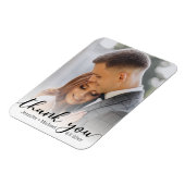 Vielen Dank, moderne schicke Handschrift, Hochzeit Magnet (Linke Seite)
