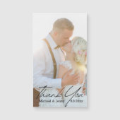 Vielen Dank, moderner kalligrafischer Hochzeitmagn Magnetkarte (Vorderseite)