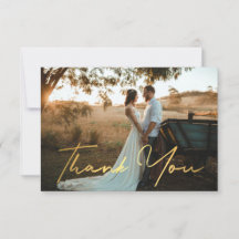 Vielen Dank, modernes goldgeschriebenes Hochzeitss