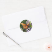 Vielen Dank Monarch Butterfly Foto Tile Floral Runder Aufkleber (Umschlag)