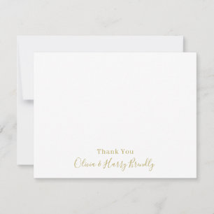 Vielen Dank Monogram Name White Flat Note Card Mitteilungskarte