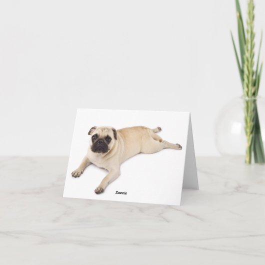 Vielen Dank, Mops Blank Note Card Dankeskarte (Rückseite)
