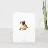 Vielen Dank Mops Welpen Hund Blank Note Card Dankeskarte (Rückseite)