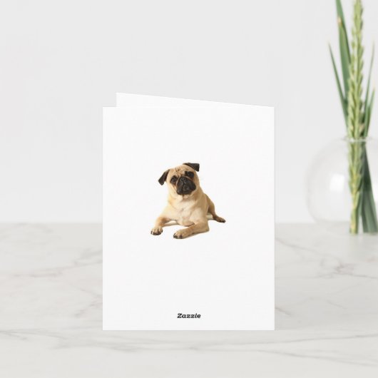 Vielen Dank Mops Welpen Hund Blank Note Card Dankeskarte (Rückseite)