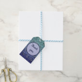 Vielen Dank, Mosaic Tile Blue Dankbarkeit Geschenkanhänger (Mit Garn)