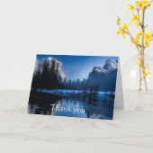 Vielen Dank Mountain Lake Forest Winter Scripture Karte (Gelbe Blume)