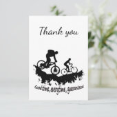 Vielen Dank Mountainbike Cross Country Rad Cycle Dankeskarte (Stehend Vorderseite)