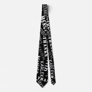 Vielen Dank Multi Language Black Neck Tie Ihre Far Krawatte