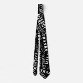 Vielen Dank Multi Language Black Neck Tie Ihre Far Krawatte (Rückseite)