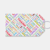 Vielen Dank Multicolor Multilingual Geschenkanhänger (Vorderseite (Horizontal))