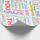 Vielen Dank Multicolor Multilingual Geschenkpapier (Ecke)