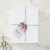 "Vielen Dank" Multiflorale Drop mit Name/Datum Geschenkanhänger (Mit Garn)