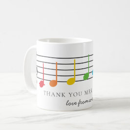 Vielen Dank Musik Lehrer Wertschätzung Rainbow Not Kaffeetasse