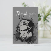 Vielen Dank, Musiker Beethoven Piano Dankeskarte (Stehend Vorderseite)