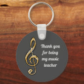 Vielen Dank Musiklehrer Clef Symbol Wertschätzung Schlüsselanhänger (Vorderseite)