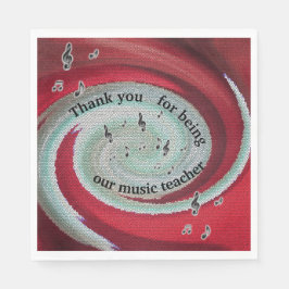 Vielen Dank Musiklehrer Ende Jahr Mahlzeit Rente Serviette