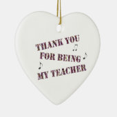 Vielen Dank Musiklehrer Lehrerin Anerkennung Keramik Ornament (Rechts)