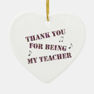 Vielen Dank Musiklehrer Lehrerin Anerkennung Keramik Ornament