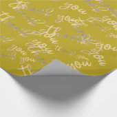 Vielen Dank Mustard Kraft Gold Wedding Geburtstag Geschenkpapier (Ecke)