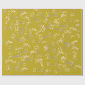 Vielen Dank Mustard Kraft Gold Wedding Geburtstag Geschenkpapier (Flach)