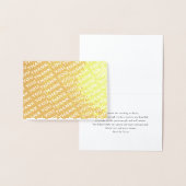 Vielen Dank Muster einfache minimale Typografie ge Folienkarte (Anzeige)