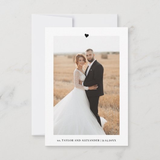 Vielen Dank Nachricht Kalligraphie Script Foto-Kar Dankeskarte (Rückseite)