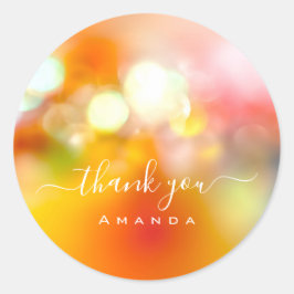 Vielen Dank Name 16. Brautparty Pink Ombre Runder Aufkleber