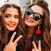 Vielen Dank Name 16. Brautparty Rose Glitzer Runder Aufkleber