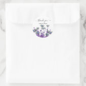 Vielen Dank Name 16. Bridal Meadow Blume Lila Runder Aufkleber (Tasche)