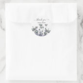 Vielen Dank Name 16. Bridal Meadow Wildblumen Grau Runder Aufkleber (Tasche)